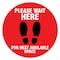 Signmission Please Wait Here Red Non-Slip Floor Graphic, 7in Vinyl Decal, 7" x 7", FD-2-C-7-99998 FD-2-C-7-99998 - alternate 1